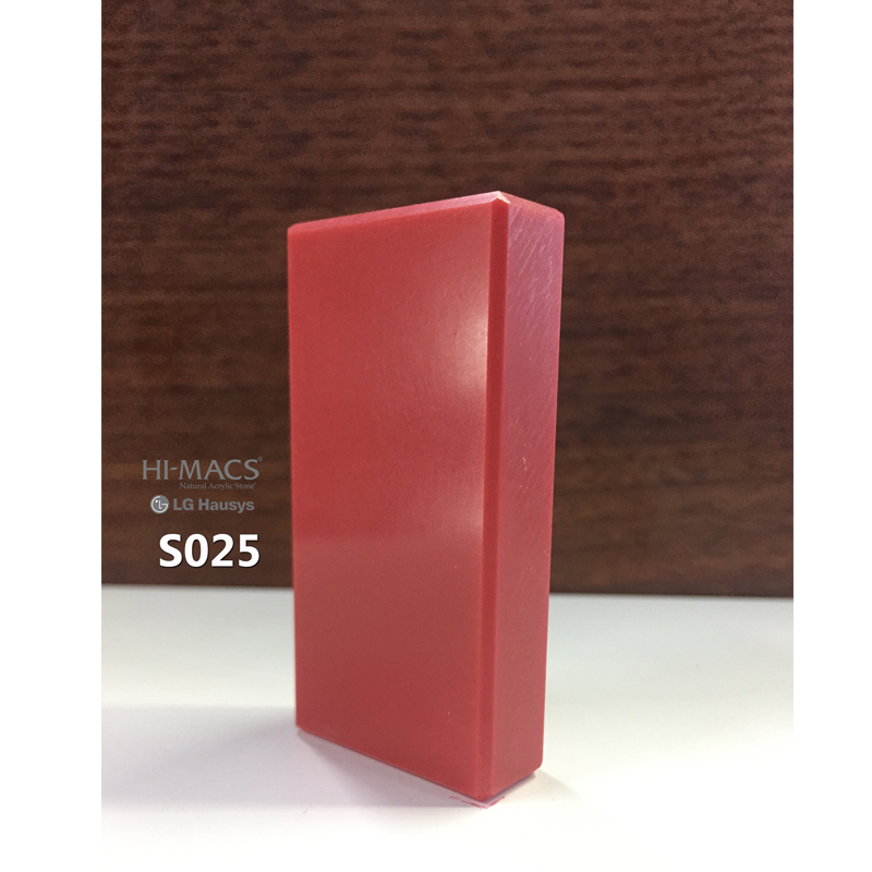  Đá bếp cao cấp solid surface màu đỏ S025 Fiery Red