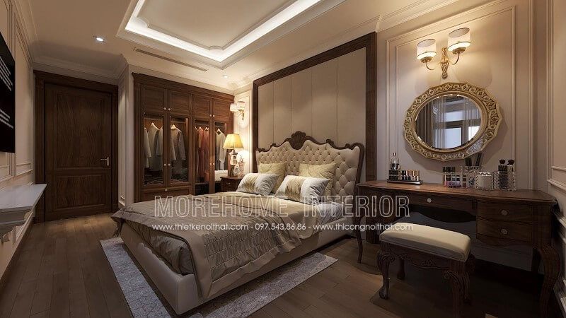 Mẫu cửa gỗ óc chó 1 cánh đẹp cao cấp cho phòng ngủ biệt thự