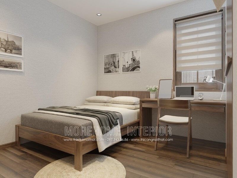 Sản phẩm bàn học gỗ óc chó kiểu dáng hiện đại đẹp cho phòng ngủ con bạn